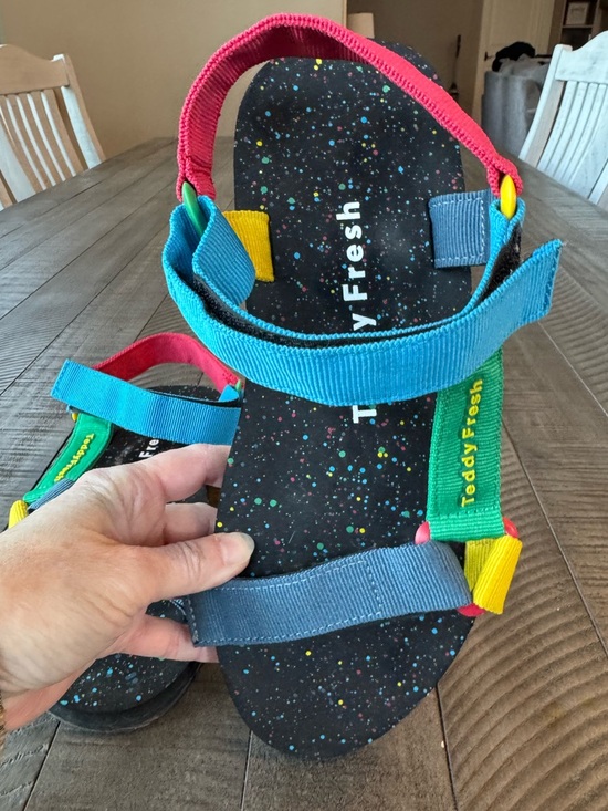 Teddy Fresh Combat Ready Warrior Colorblock Strap Retro Sandals Men’s Size 8 main image 13